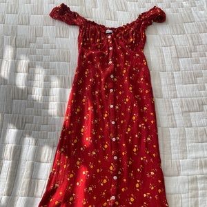 With Jean Red Emelie Dress size S
